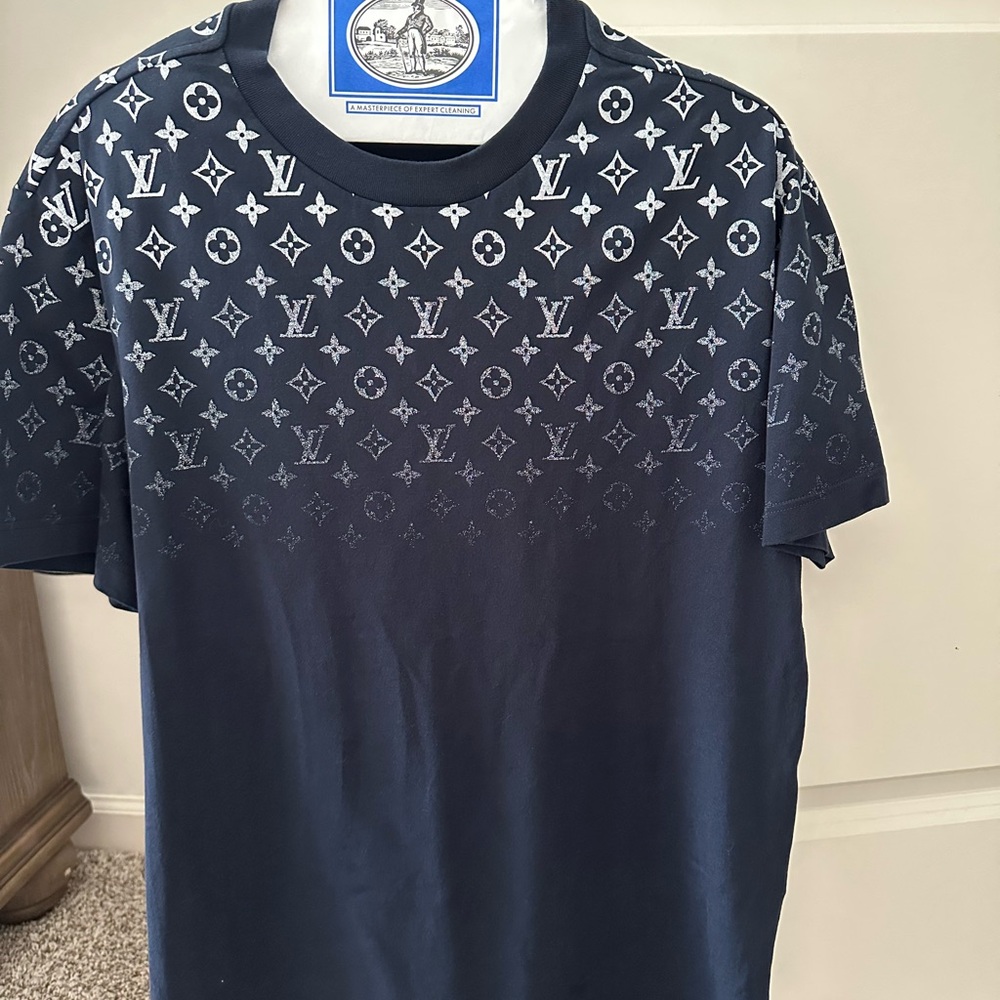 Louis Vuitton Blue Monogram Short Sleeve Tee